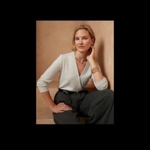 Banana Republic Lurex Wrap Top